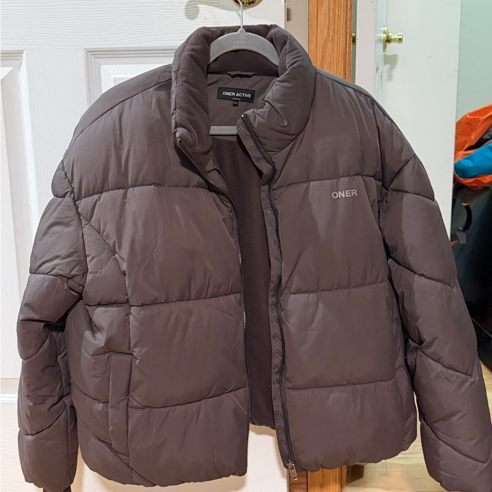 Oner Active Women's Puffer Jacket - Brown / Plum color